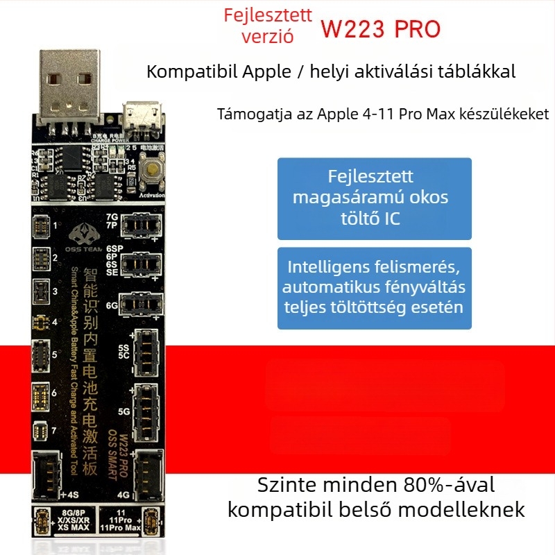 Fejlesztett verzió: Apple akkumulátor töltés aktiváló kártya tápegység bekapcsoló vonala – mobiltelefon javítási és teszt vonal