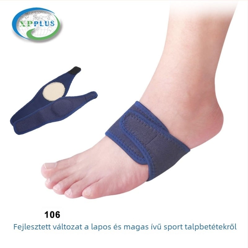 Ívtámaszos bokarögzítő, lélegző Spandex anyag, talpbetét, állítható támogatás sportokra