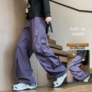 Férfi háromvédelmes túranadrág, egyenes szabású, vízálló poliészter keverék, mikro-elasztikus, középső derék, HK9662