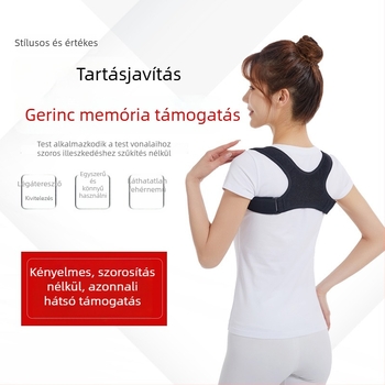 Yu Kai yk4550 Láthatatlan testtartás-korrekciós öv I-formájú hátsó támasz a scoliózis és a görnyedés megelőzésére