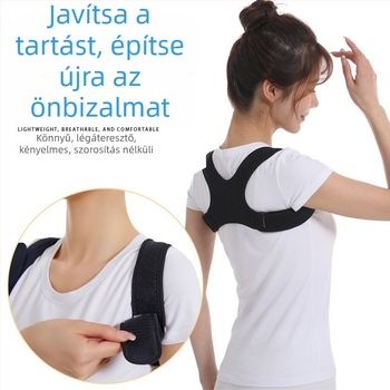 Yu Kai yk4550 Láthatatlan testtartás-korrekciós öv I-formájú hátsó támasz a scoliózis és a görnyedés megelőzésére