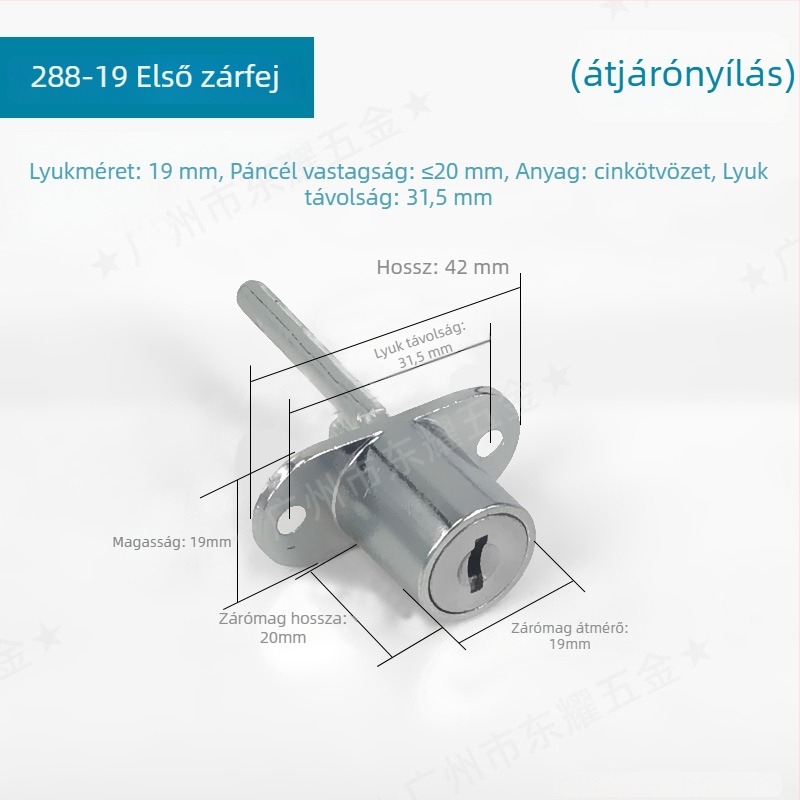 Little Doctor cink ötvözetből készült kapcsos szekrényzár cilinderrel — modellek 103,105,201,288; postafiókhoz, szekrényhez, ruhásszekrényhez és könyvespolchoz; modern minimalista stílus