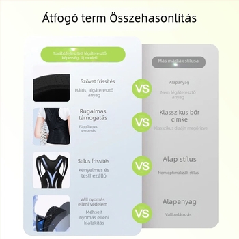 Láthatatlan testtartás-korrekció nyitott vállpánttal, háti nyújtás és jobb testtartás