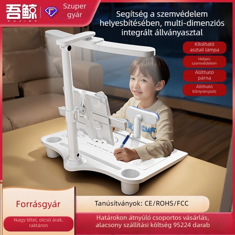 Gyerekeknek szánt asztali lámpa-stílusú testtartás-korrektor, állítható felsőtest-támasz, modell DJ-02, márka Wujing