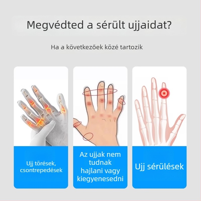 Műanyag ujj-sín a hajlítás korrigálására és az ízület kiegyenesítésére