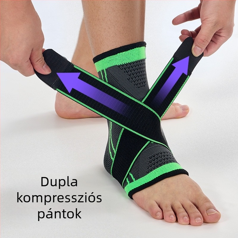 Légáteresztő kötött bokarögzítő állítható pánttal, sportos boka-támasz, védelem a bokasérülések ellen, kosárlabda és fitnesz
