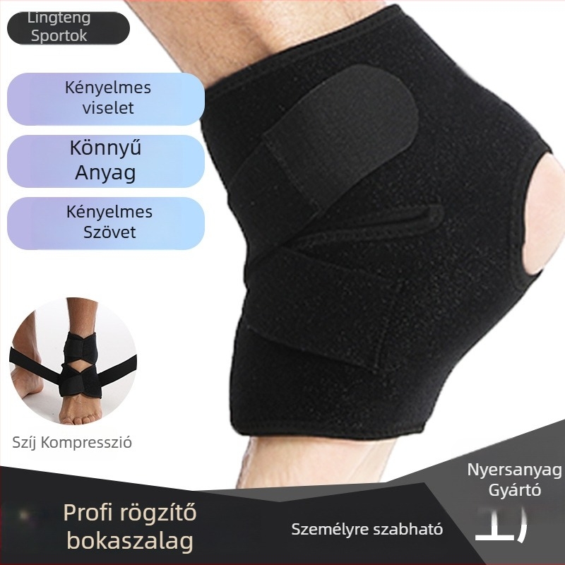 Sport bokaortézis állítható tartással és elasztikus kompresszióval | Anyag: kloroprén gumi | Védelmi terület: boka
