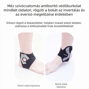Bokaszalag-kompressziós támasz sérülés utáni felépüléshez, könnyű és vékony, futáshoz és kosárlabdához, dinamikus támogatás (HH01; anyag: poliészter rost; védelem területe: boka; típus: támasz; funkció: dinamikus támogatás)
