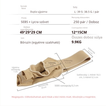 Légáteresztő lábujjszeparáló és nagylábujj-korrigáló ortézis, SEBS, Modell 144, Toe correction sorozat