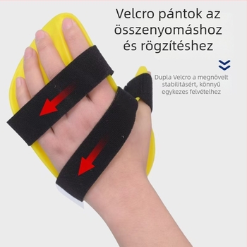 Ujjakosztó kézrehabilitációhoz – pihenőpozíció, ujjak nyújtása, rögzített kéz-korrekció – ABS, Velcro; Márka Yuren; Termék № 039