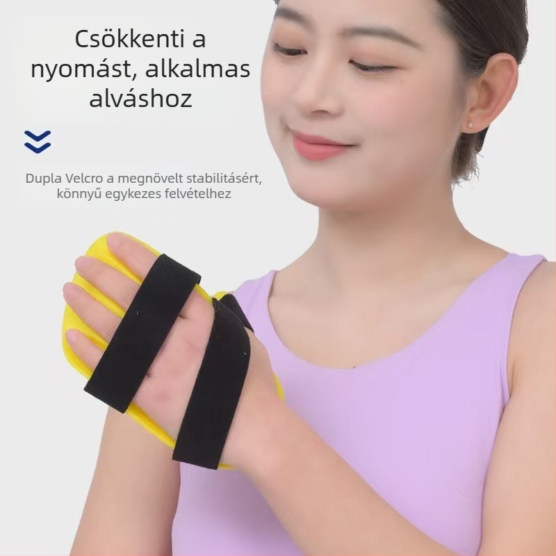 Ujjakosztó kézrehabilitációhoz – pihenőpozíció, ujjak nyújtása, rögzített kéz-korrekció – ABS, Velcro; Márka Yuren; Termék № 039