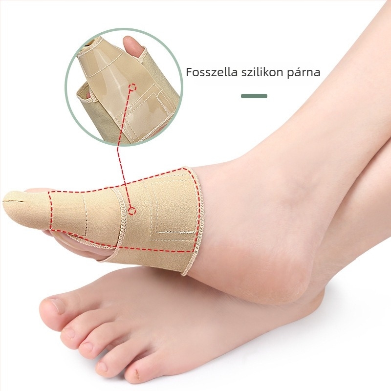 Hallux valgus lábujjvédő – puha, bőrbarát anyag, egész évben használható ujjelválasztó, magas elasztikus szövet, szilikon és nylon