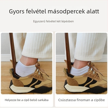 Hosszú nyelű mágneses cipőkanál könnyű felhúzáshoz hajlás nélkül, háztartási használat, méret 75