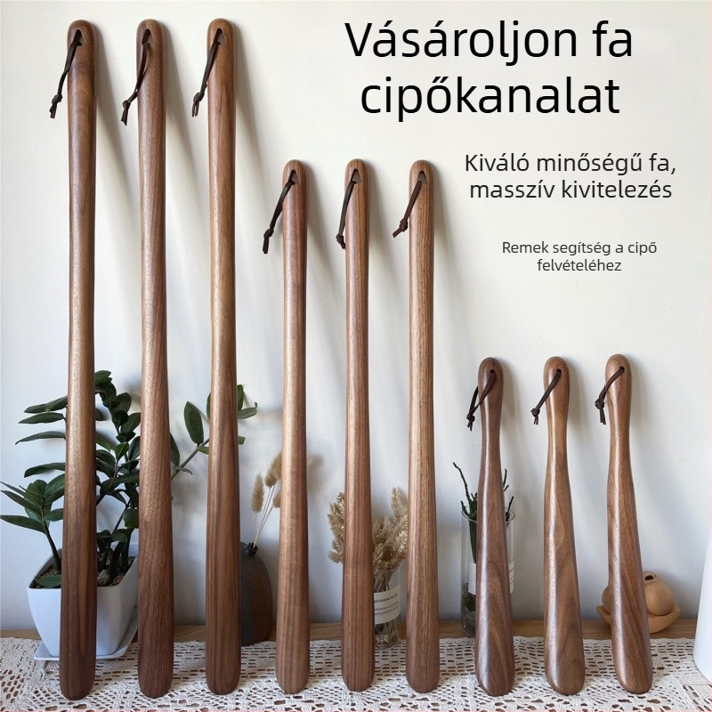 Hosszú nyelű mágneses cipőkanál könnyű felhúzáshoz hajlás nélkül, háztartási használat, méret 75