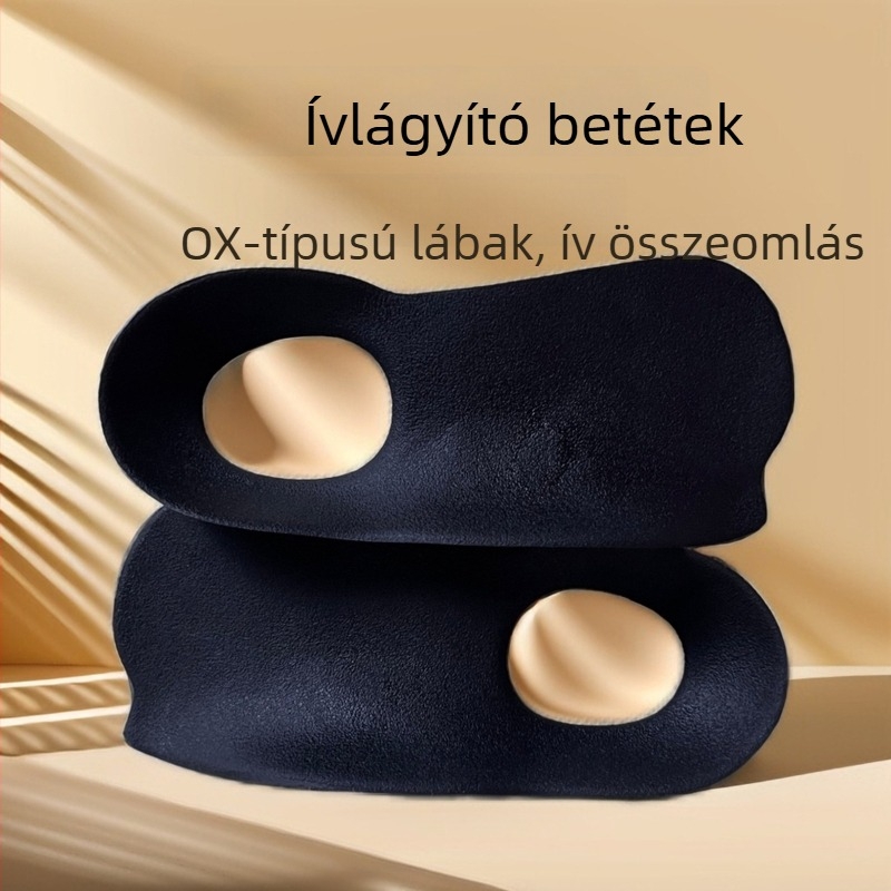 Lábízület-korrekciós talpbetét – TPU, Modell 079, Fél-Párna, Négy évszakos használat, Lapos láb, X-formájú lábak és valgus támogatás