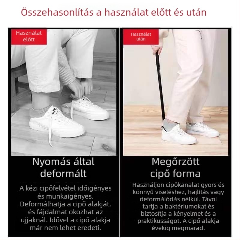Mágneses cipőkanál hosszú nyéllel, otthoni használatra, mind a négy évszakhoz