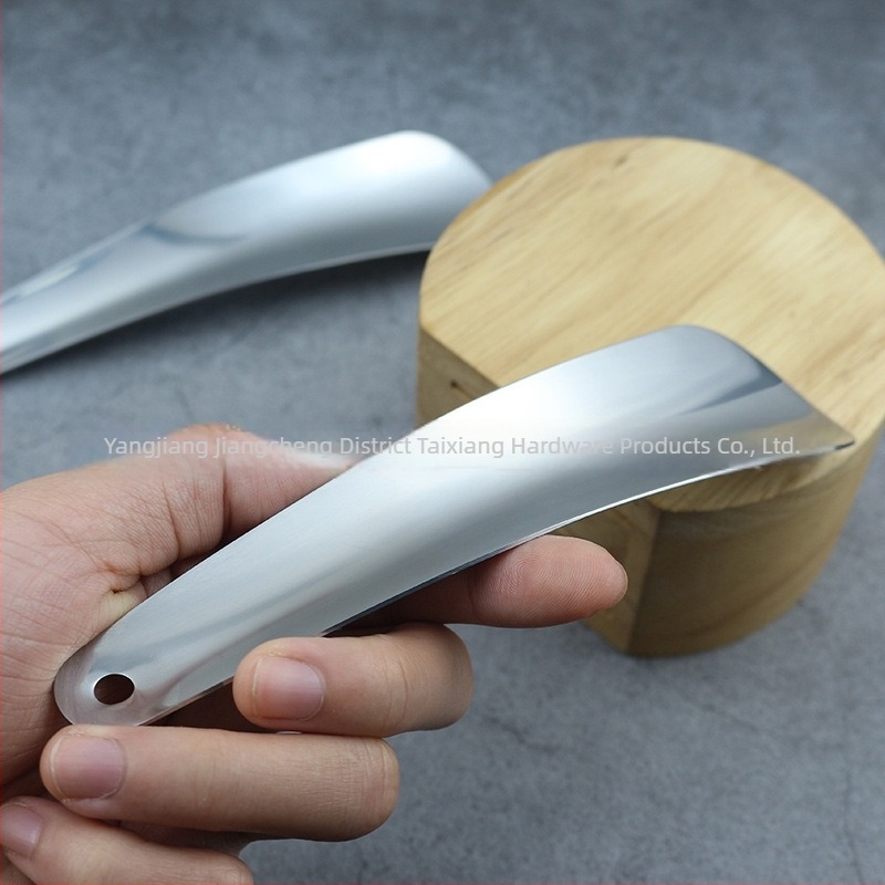 Rozsdamentes acél cipőkanál, modell TX-078, egyszerű stílus, mechanizmus, súly 37 g