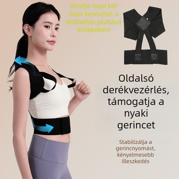 Testtartás-korrekciós öv váll- és hát támogatással, mellkas kiemelés és gerinc egyenesítés