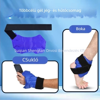 Bokaszalag meleg- és hideg terápiára szolgáló sín géllel töltött nylonnal, állítható támasz, rehabilitációs segédeszköz