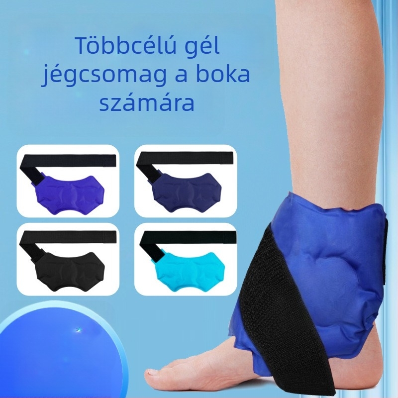 Bokaszalag meleg- és hideg terápiára szolgáló sín géllel töltött nylonnal, állítható támasz, rehabilitációs segédeszköz