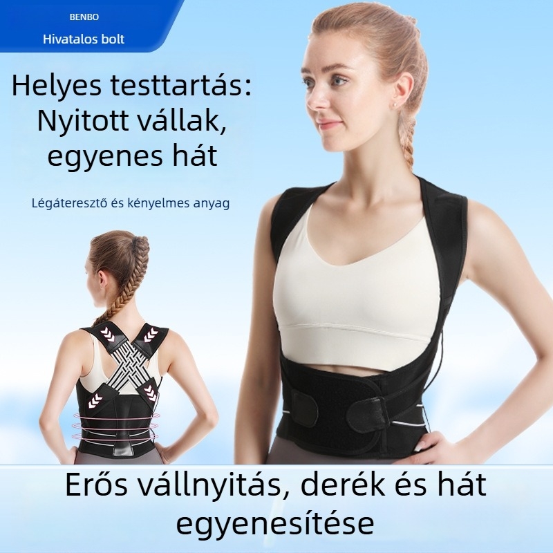 Testtartás javító öv, légáteresztő nyári kialakítás, uniszex, Benbo AM-019