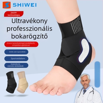 Professzionális ultra-vékony bokatartó, dupla keresztpánttal, ficam elleni védelem, sportos boka bandázs