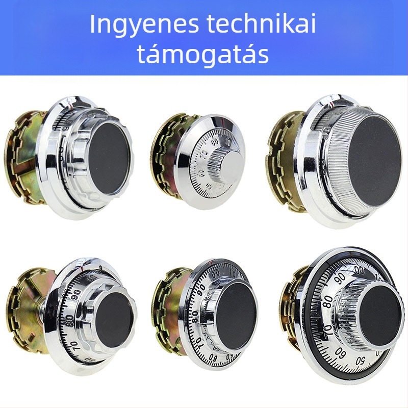 Mechanikus széfzár kóddal – antik stílusú forgó lemez, kézi működtetés, kódlemez, számlemez