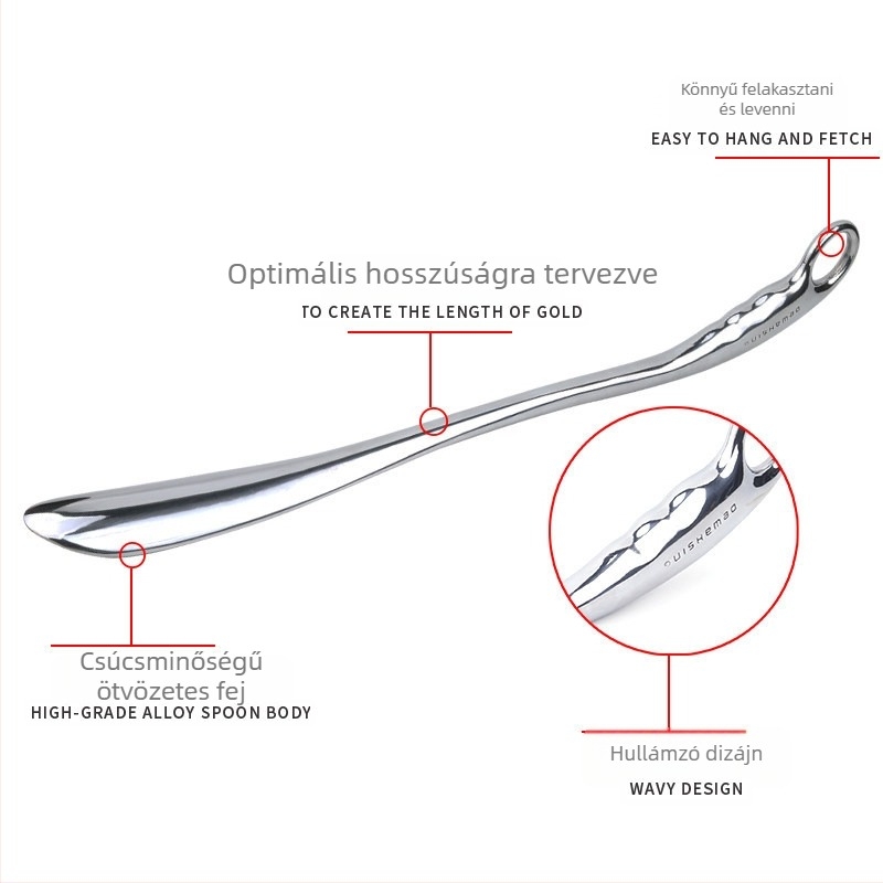 DEWAHSING aluminum alloy straight-handle shoe horn with extended long handle
