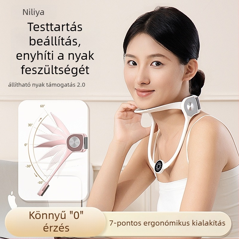 Állítható nyaki támogatás a testtartás javításáért - Niliya, PC + TPU anyag, nyakra, 7 napos garancia