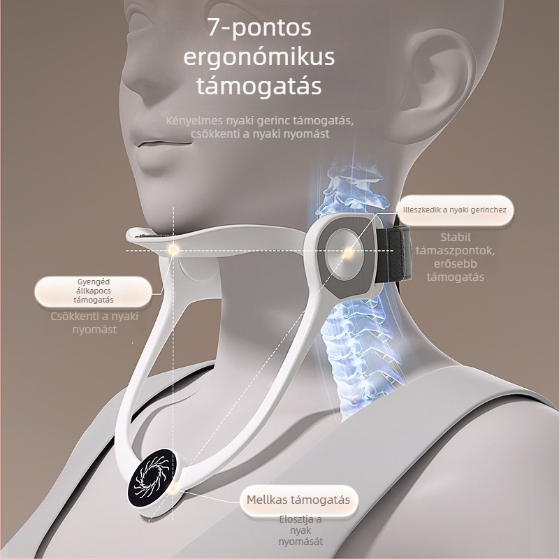 Állítható nyaki támogatás a testtartás javításáért - Niliya, PC + TPU anyag, nyakra, 7 napos garancia
