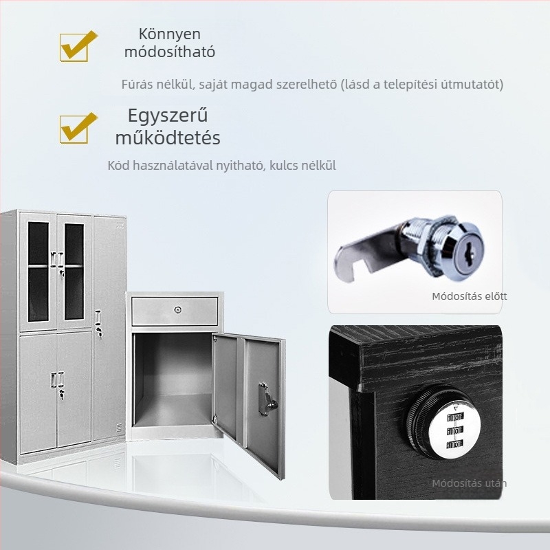 Jelszavas rotációs retesz zár szekrényekhez és postaládákhoz – cink ötvözet, modern minimalista stílus