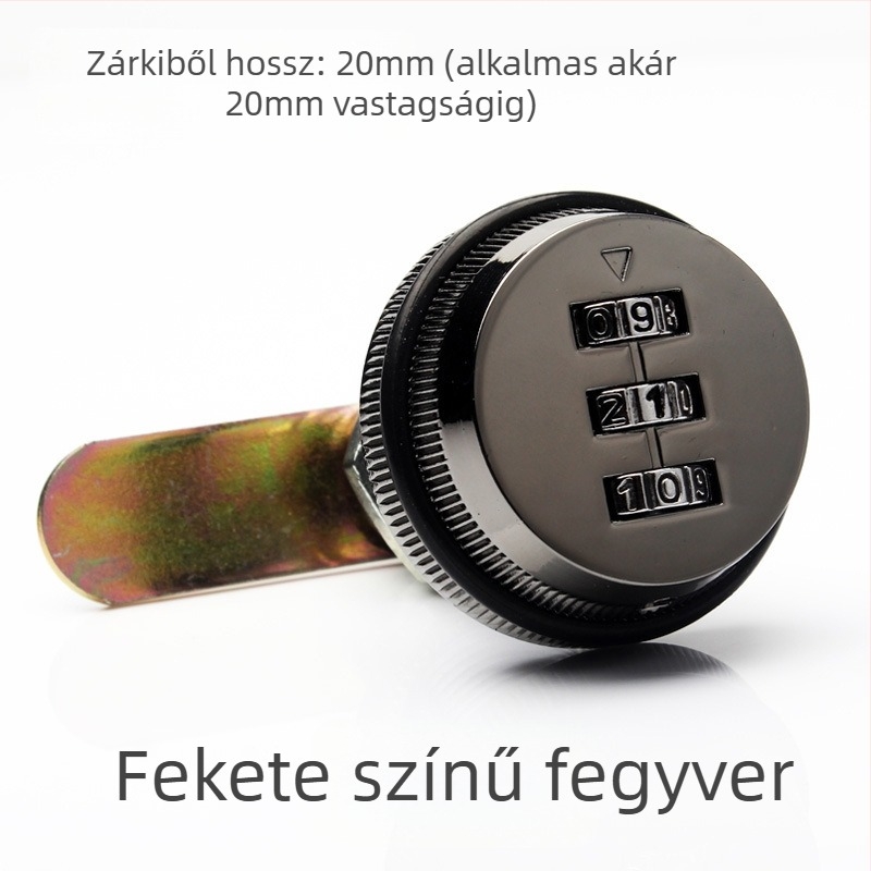 Jelszavas rotációs retesz zár szekrényekhez és postaládákhoz – cink ötvözet, modern minimalista stílus