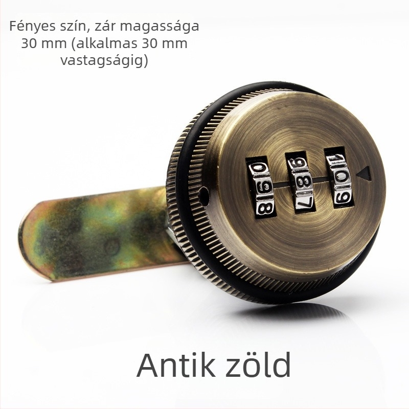 Jelszavas rotációs retesz zár szekrényekhez és postaládákhoz – cink ötvözet, modern minimalista stílus