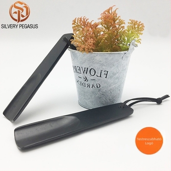 Lotus Wood Short Shoehorn with Cowhide Lanyard, Autonomy Brand, Logo Customization