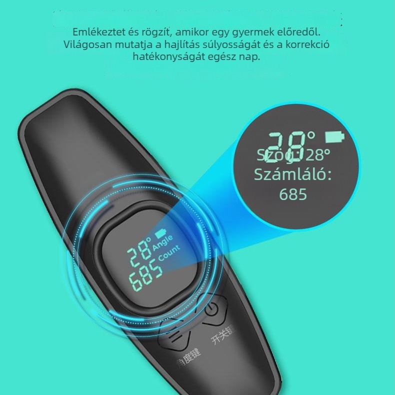 Induktív testtartás-korrekáló öv állítható szöggel – Modell 8823, CE tanúsítvány, forgalomba kerülés 2020-10, magáncímkés licencelhető