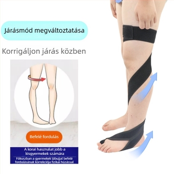 Gyerekeknek szóló térd valgus korrekciós ortézise és a lábak helyes tartására járás-edzéshez