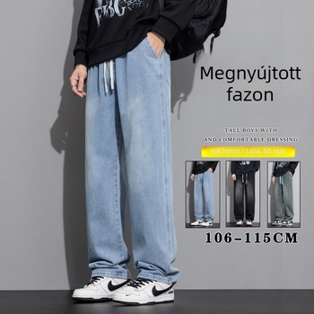 Retro férfi farmernadrág – egyenes, laza szabású, széles szárú, denim, amerikai utcai stílus