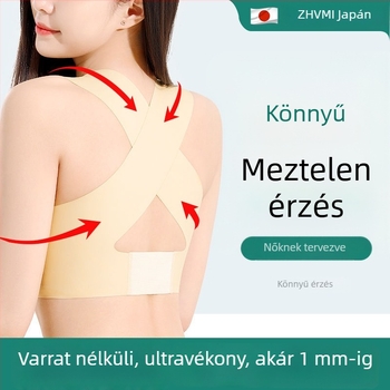 Női hát- és testtartás-korrekciósöv, láthatatlan a ruhák alatt, professzionális tartástámogatás