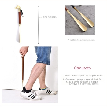 Fém cipőkanál lófej dizájnnal; modell: Horse head metal shoehorn; stílus: shoehorn; anyag: fém; egész éves használat