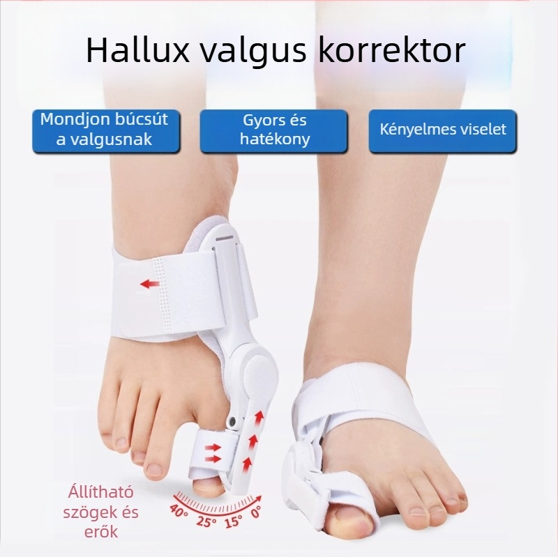 Állítható nagylábujj-korrekció hallux valgus esetén | Magas minőségű pamut anyag | Márka Junzukang | Minden évszakban használható