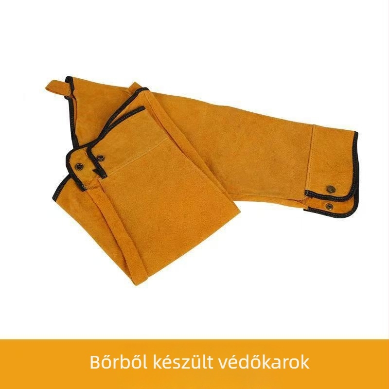 Hegesztő lábvédők teljes lábfedéssel, tehénbőrből készült, hőszigetelés és égésvédelmi funkcióval