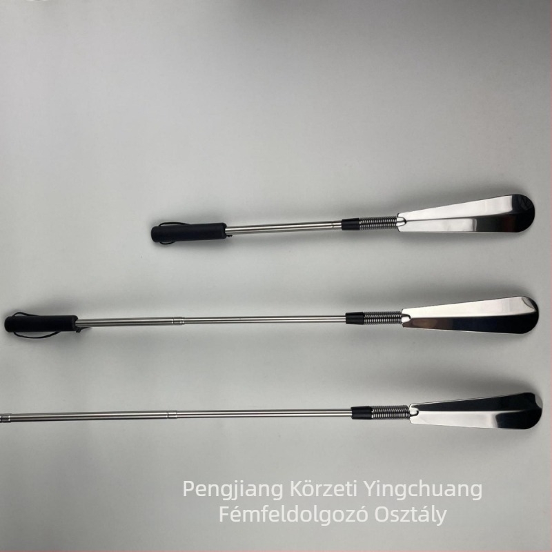 Yingchuang rozsdamentes acél teleszkópos cipőkanál, idős és terhes nőknek, állítható hosszúság