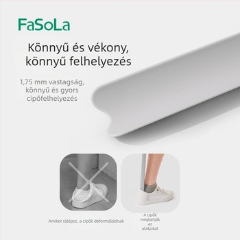 FaSoLa cipőemelő hosszú fogantyúval, műanyag kivitelben, mérőskálával és mágneses tárolóval