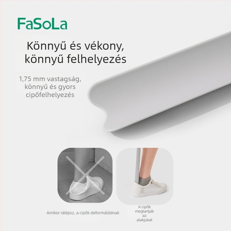 FaSoLa cipőemelő hosszú fogantyúval, műanyag kivitelben, mérőskálával és mágneses tárolóval