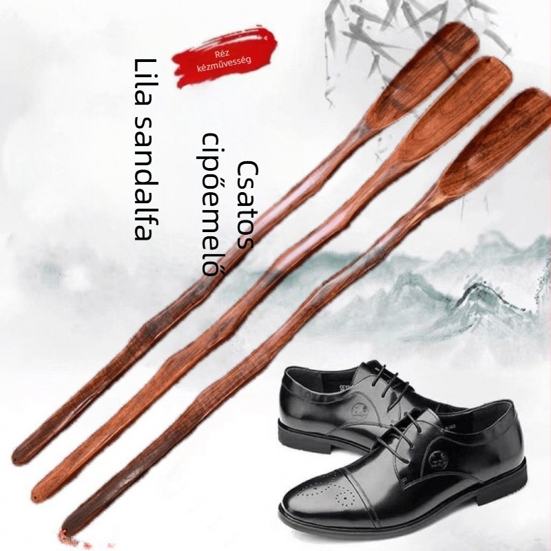 Rosewood cipőkanál, integrált kivitel, 75 cm hosszú, hosszú fogantyú, kiterjesztett cipő-emelő