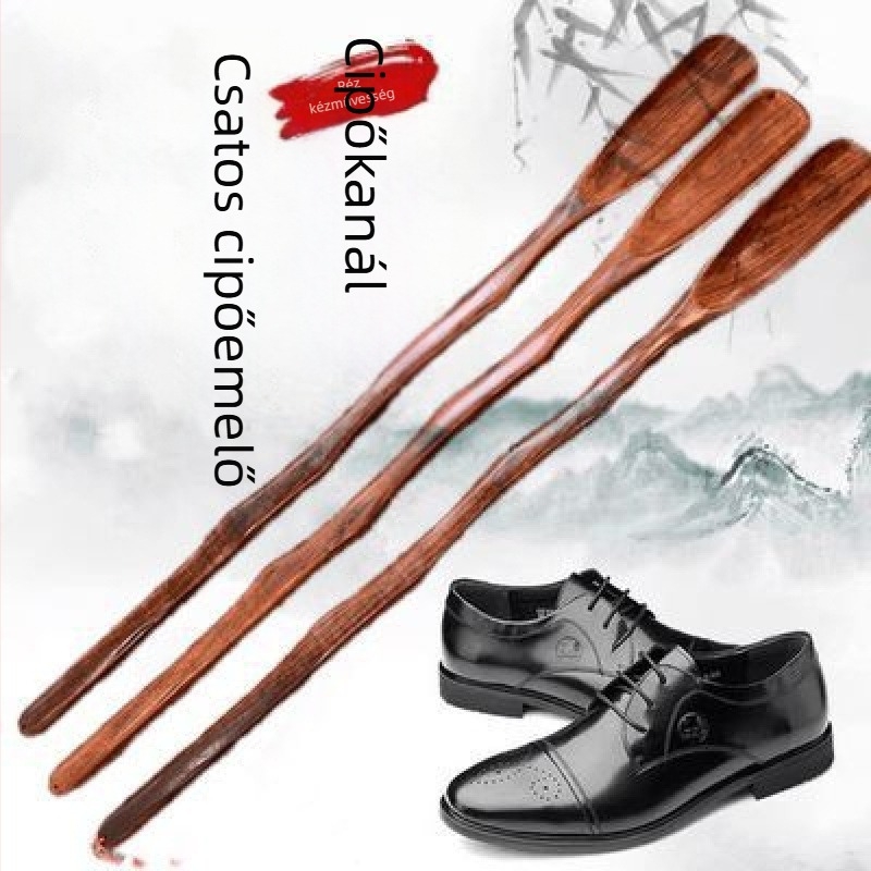Rosewood cipőkanál, integrált kivitel, 75 cm hosszú, hosszú fogantyú, kiterjesztett cipő-emelő