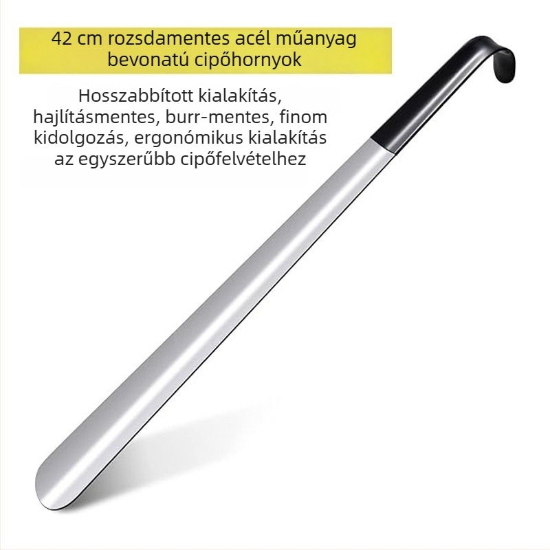 Rozsdamentes acél cipőkanál ívelt nyéllel, görbület nélkül kialakítva, Le Yi márka, egész éves használatra