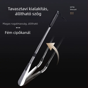 Fumao teleszkópos rozsdamentes acél cipőkanál, hosszú, összecsukható minden évszakra