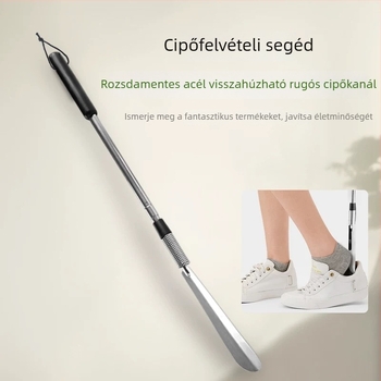 Fumao teleszkópos rozsdamentes acél cipőkanál, hosszú, összecsukható minden évszakra