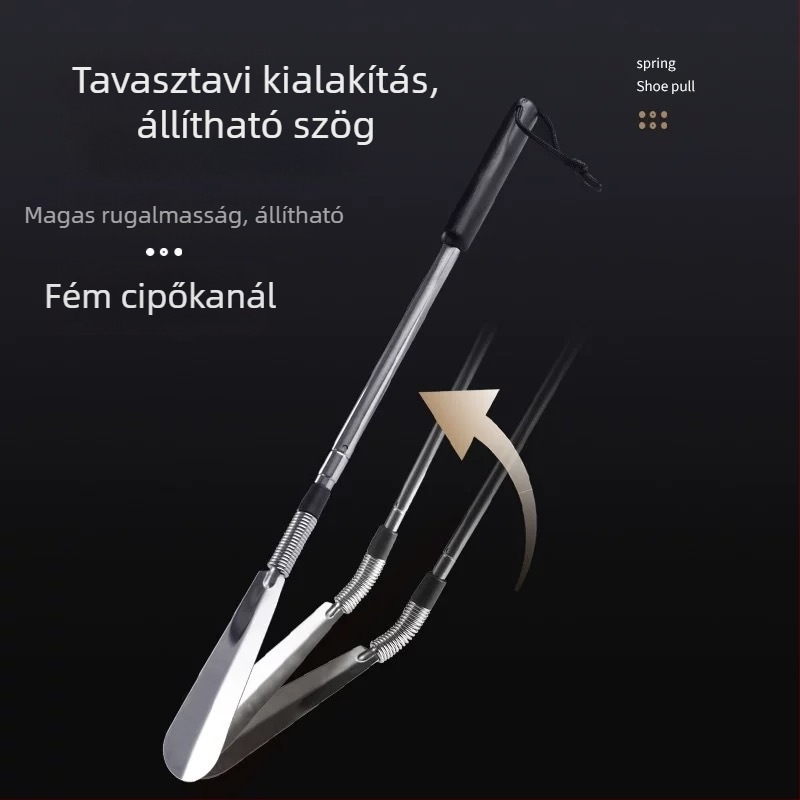 Fumao teleszkópos rozsdamentes acél cipőkanál, hosszú, összecsukható minden évszakra